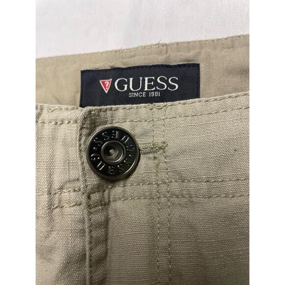 guess cargo shorts Men’s Size 32 Color Beige Cargo Pockets - Picture 2 of 10